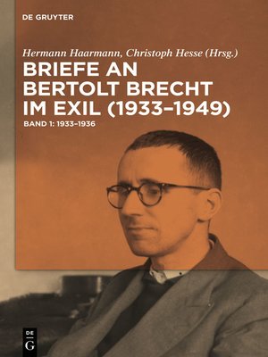 cover image of Briefe an Bertolt Brecht im Exil (1933–1949)
